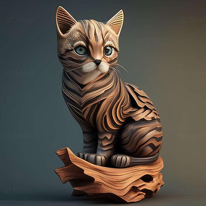 3D model Pixie bob cat (STL)